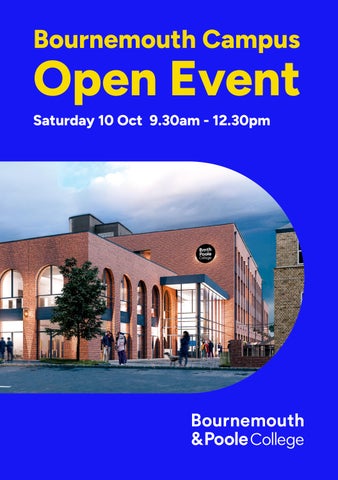 Open Event Oct 26 - Bournemouth Campus Guide