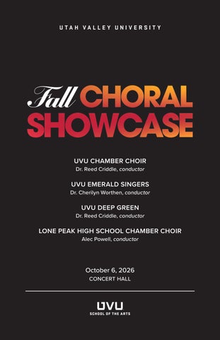 UVU Fall Choral Showcase