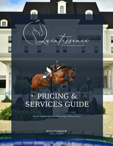 Quintessence Pricing & Services Guide 