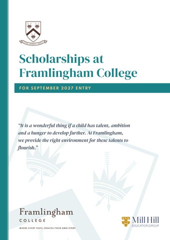 Framlingham College Scholarships - 2027 Entry