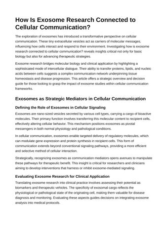 How_Is_Exosome_Research_Connected_to_Cellular_Communication