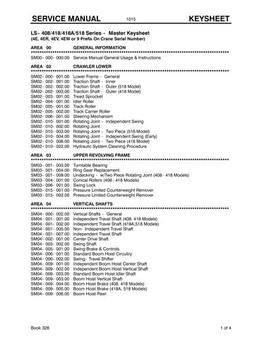 Service Manual - Link Belt LS-408 Crane Pdf