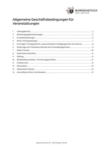 Allgemeine Geschäftsbedingungen MICE | DE