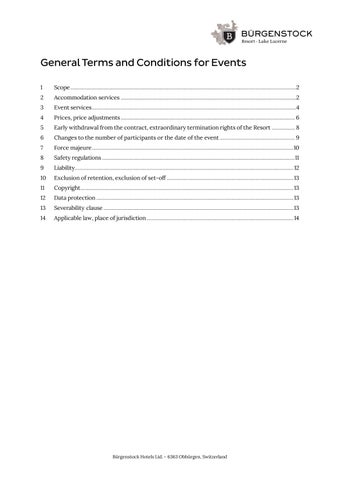 General Terms & Conditions MICE | EN