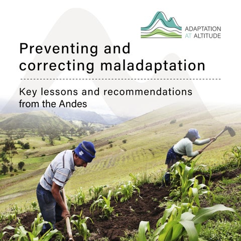 Brief: Preventing and correcting maladaptation – Key lessons and recommendations from the Andes