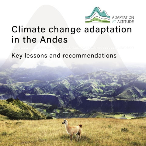 Brief: Climate change adaptation in the Andes – Key lessons and recommendations