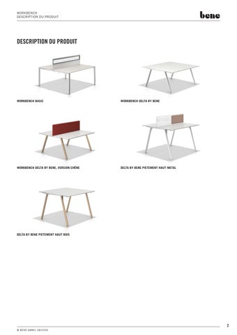 Bene Office 家具目录 · fiche-technique-bene-workbench 第 2 页