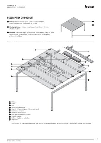 Bene Office 家具目录 · fiche-technique-bene-workbench 第 3 页