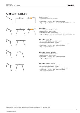Bene Office 家具目录 · fiche-technique-bene-workbench 第 5 页