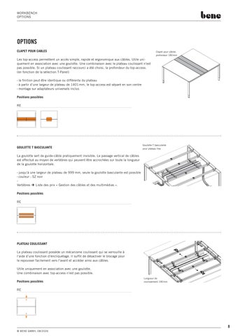 Bene Office 家具目录 · fiche-technique-bene-workbench 第 8 页