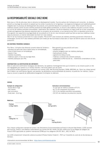 Bene Office 家具目录 · fiche-technique-bene-casual 第 12 页