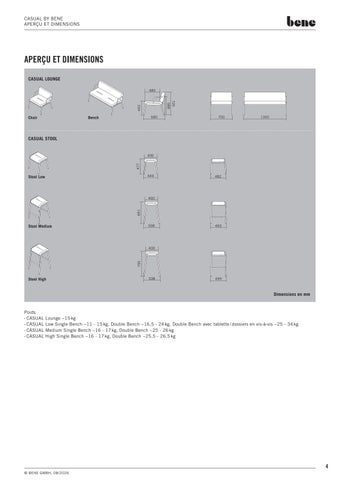 Bene Office 家具目录 · fiche-technique-bene-casual 第 4 页