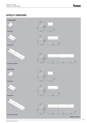 Bene Office 家具目录 · fiche-technique-bene-casual 第 6 页