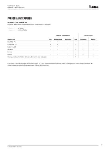 Bene Office 家具目录 · produktdatenblatt-bene-casual 第 9 页