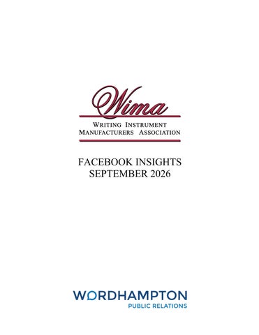 WIMA September 2026 Facebook Insights