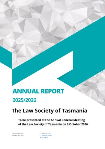 The Law Society of Tasmania Annual Report 2025-2026