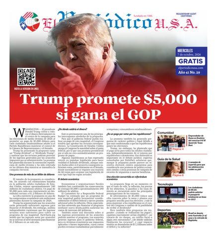 El Periódico USA, Miércoles 7 de Octubre, 2026
