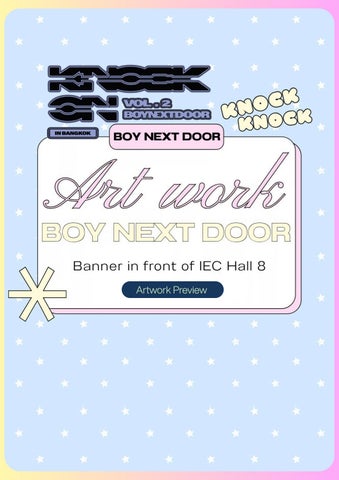 #KNOCK_ON_Vol_2_Artwork Banner in front of IEC Hall 8