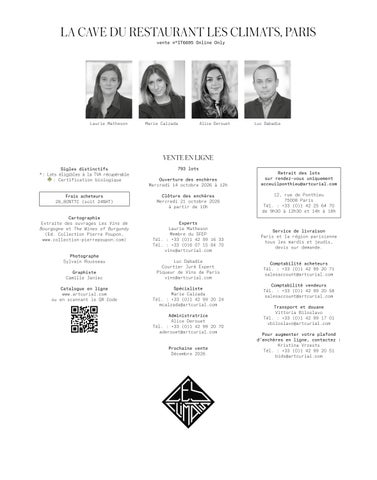 Artcurial | La cave du 餐饮 Les Climats, Paris 在线版 | 14-21.10.2026 第 5 页