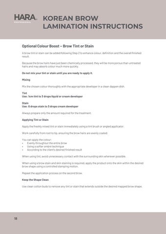 HARA Lash × Brow Lift Instructions 第 18 页