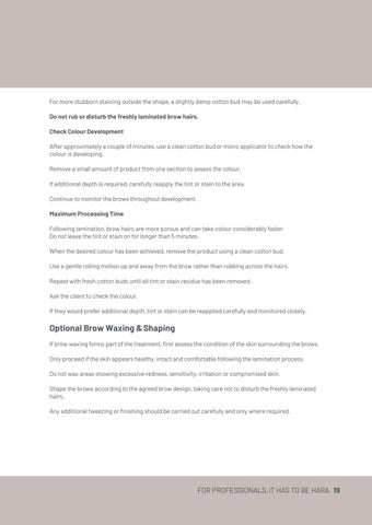 HARA Lash × Brow Lift Instructions 第 19 页