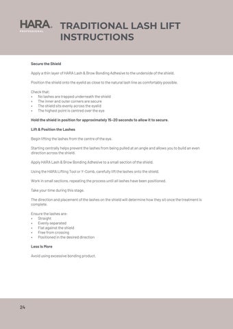 HARA Lash × Brow Lift Instructions 第 24 页