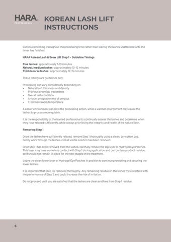 HARA Lash × Brow Lift Instructions 第 6 页