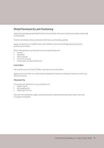 HARA Lash × Brow Lift Instructions 第 7 页