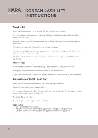 HARA Lash × Brow Lift Instructions 第 8 页