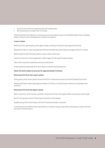 HARA Lash × Brow Lift Instructions 第 9 页