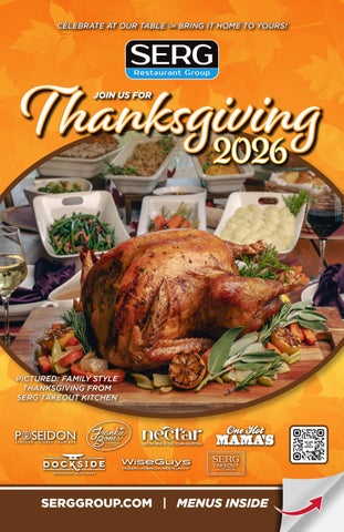 2026 SERG Restaurants Thanksgiving Menu Book