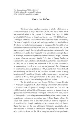 The Asbury Theological Journal FALL 2026 第 10 页