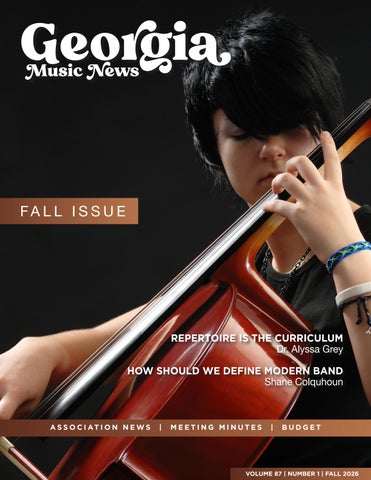Georgie Music News - Fall 2026