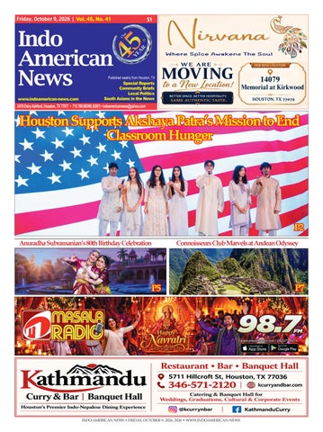 Indo-American News: October 9, 2026