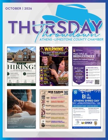 Thursday Throwdown October 8, 2026 by Athens-Limestone County Chamber ...