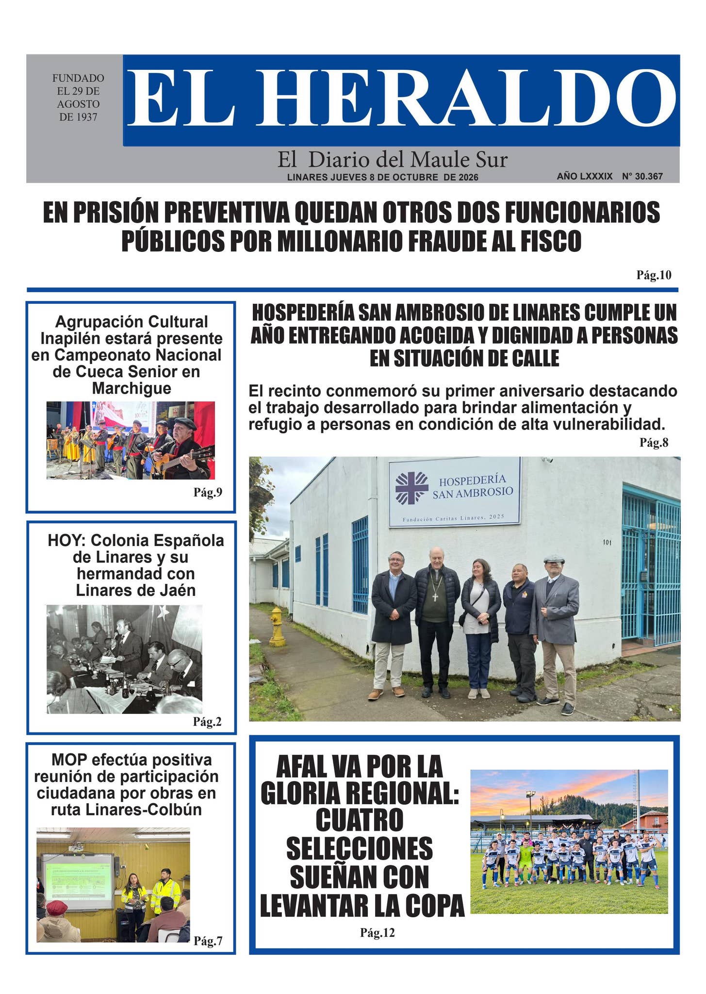 Jueves 08 de octubre 2026