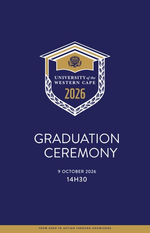 UWC Spring Graduation - 9 October | 14h30