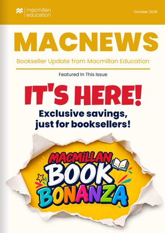 MACNEWS Bookseller Update from Macmillan Education October 2026