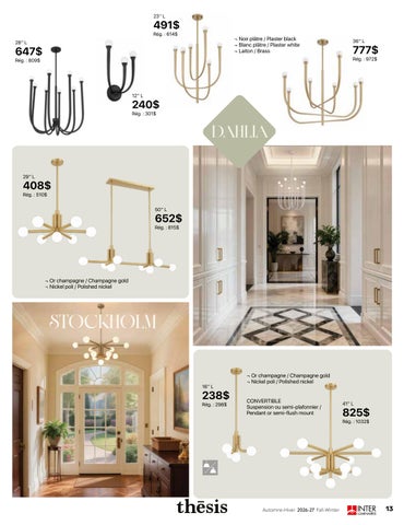 INTER Luminaires 灯饰目录 automne-Hiver 2026-27 第 13 页