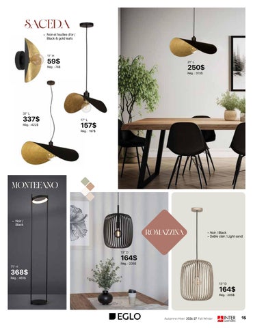 INTER Luminaires 灯饰目录 automne-Hiver 2026-27 第 15 页