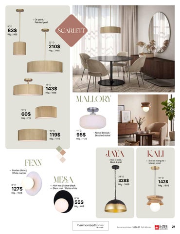 INTER Luminaires 灯饰目录 automne-Hiver 2026-27 第 21 页