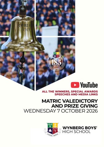 WBHS Matric Prize Giving & Valedictory 2026