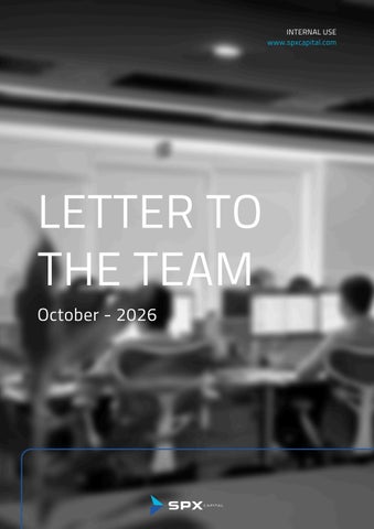 LETTER TO THE TEAM - 10.26