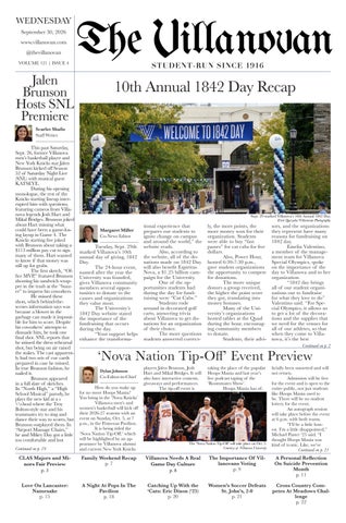 The Villanovan | Volume 121, Issue 4: September 30, 2026