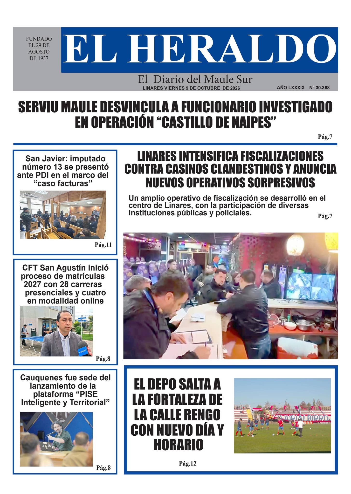 Viernes 09 de octubre 2026
