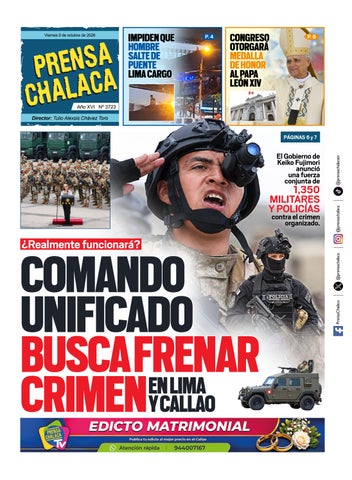 PRENSA CHALACA 9-10-2026 COMANDO UNIFICADO BUSCA FRENAR CRIMEN EN LIMA Y CALLAO
