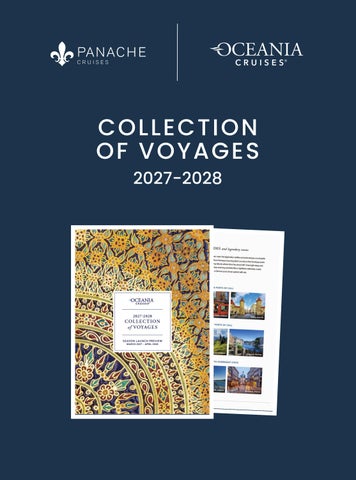 Panache Cruises Oceania Collection Of Voyages 2027-2028 USA