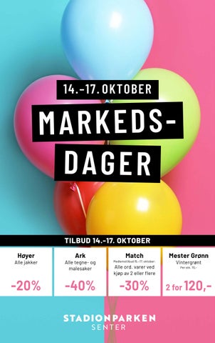 Stadionparken Markedsdager Oktober 2026