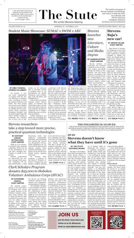 [The Stute] October 9, 2026 (Issue 5, Volume CXXIIII)