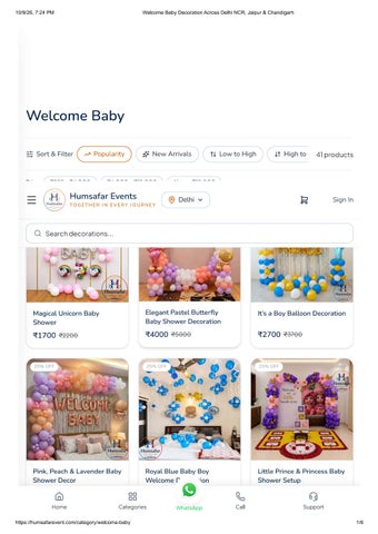 Welcome baby decoration at home